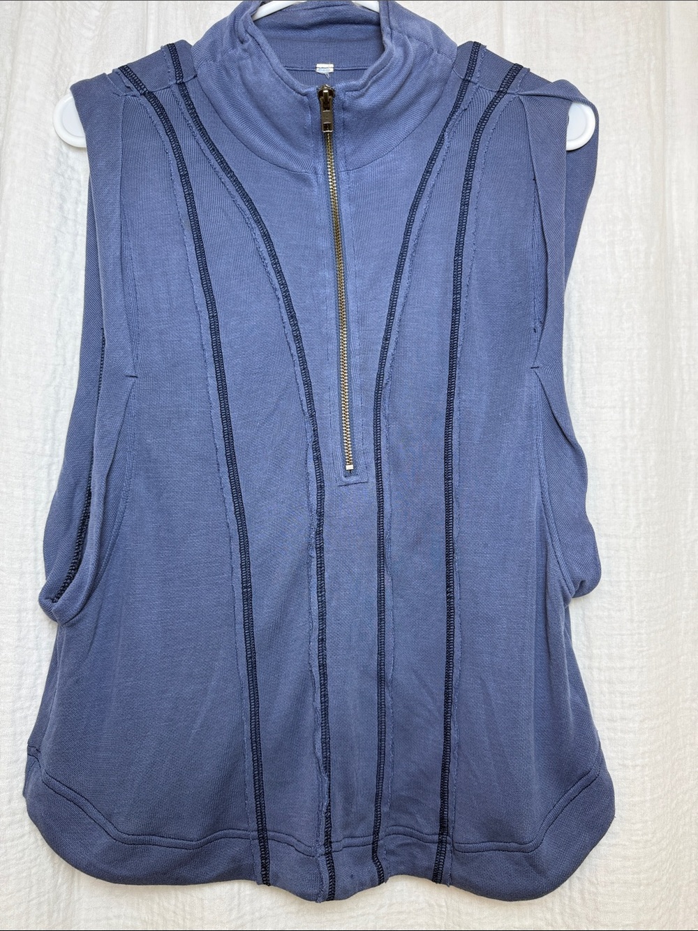 FP Movement Free People Free Throw Half Zip Vest - Slate Blue